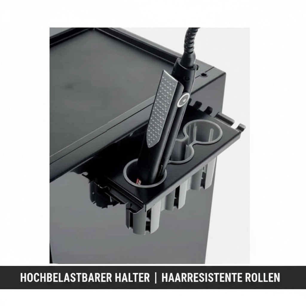 NEW YORK SKY K Friseur-Salonwagen mit Schubladen & Rollen Schwarz