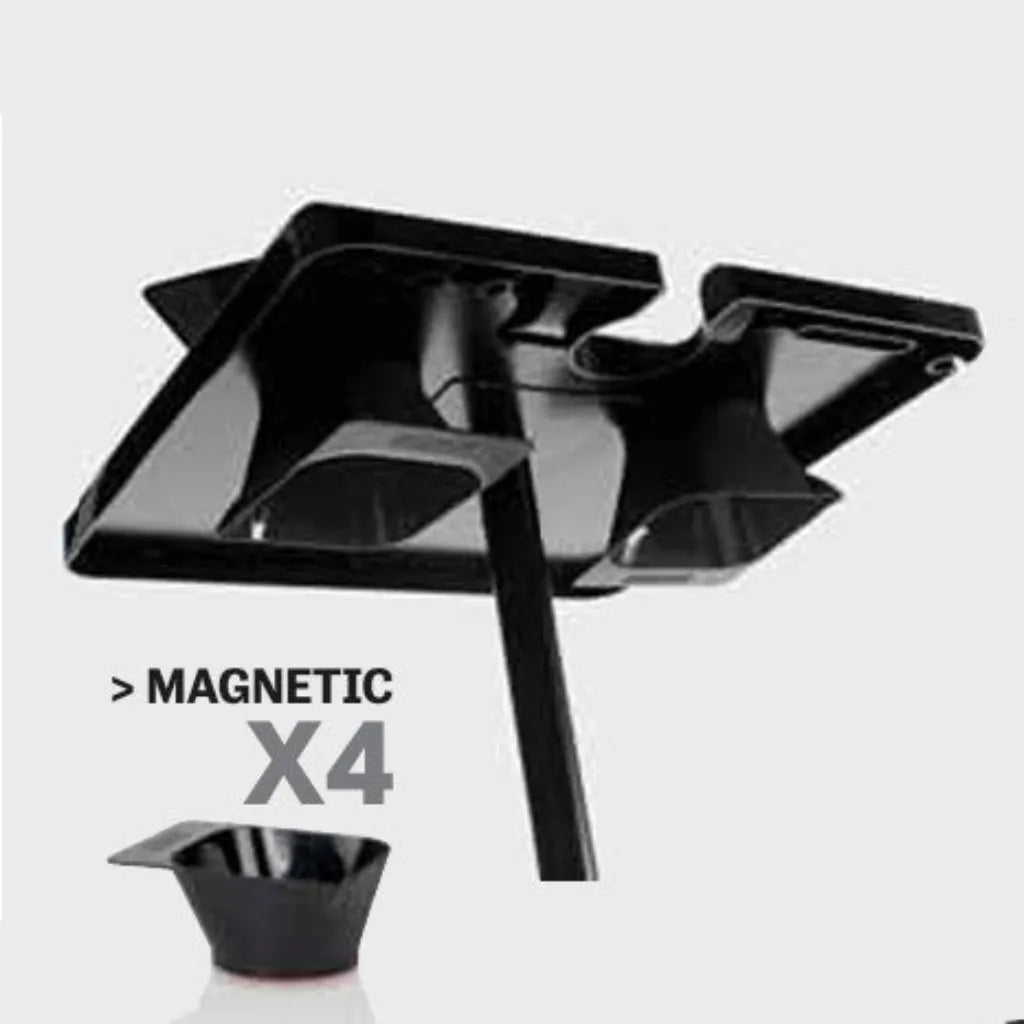 MAGNETICO Salonwagen Magnetschüssel auf Arbeitsplatte magnetisch fixiert Detail
