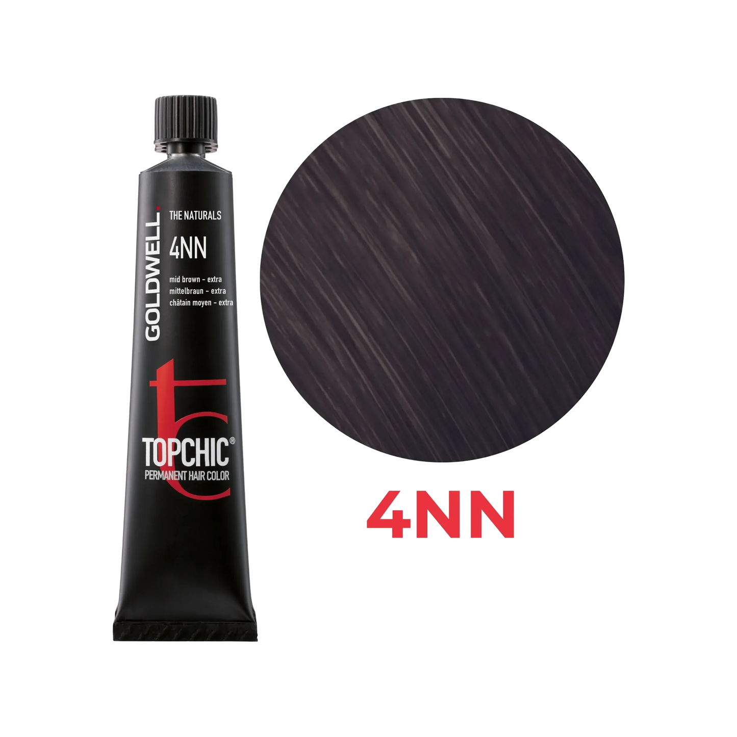Goldwell Topchic Naturals Mittelbraun Extra 4NN, 60 ml - Goldwell Profi-Produkt