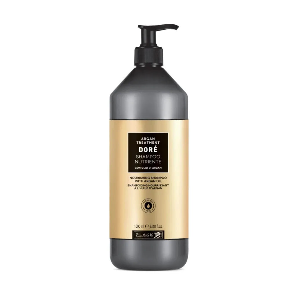 Black Professional Doré Nährendes Shampoo 1000ml mit Arganöl für trockenes und geschädigtes Haar
