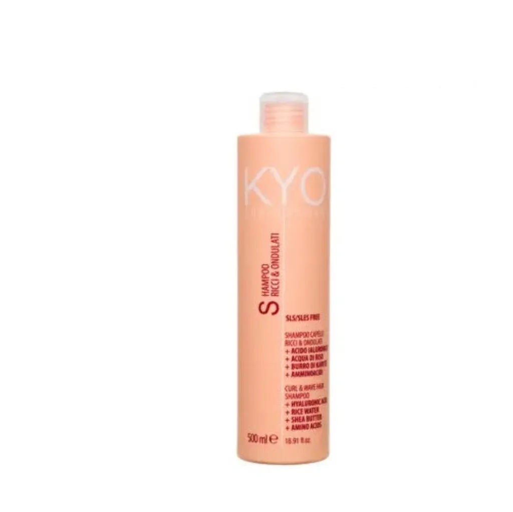 KYO Curly System Locken-Shampoo 500ml mit Hyaluronsäure und Reiswasser für Locken-Definition
