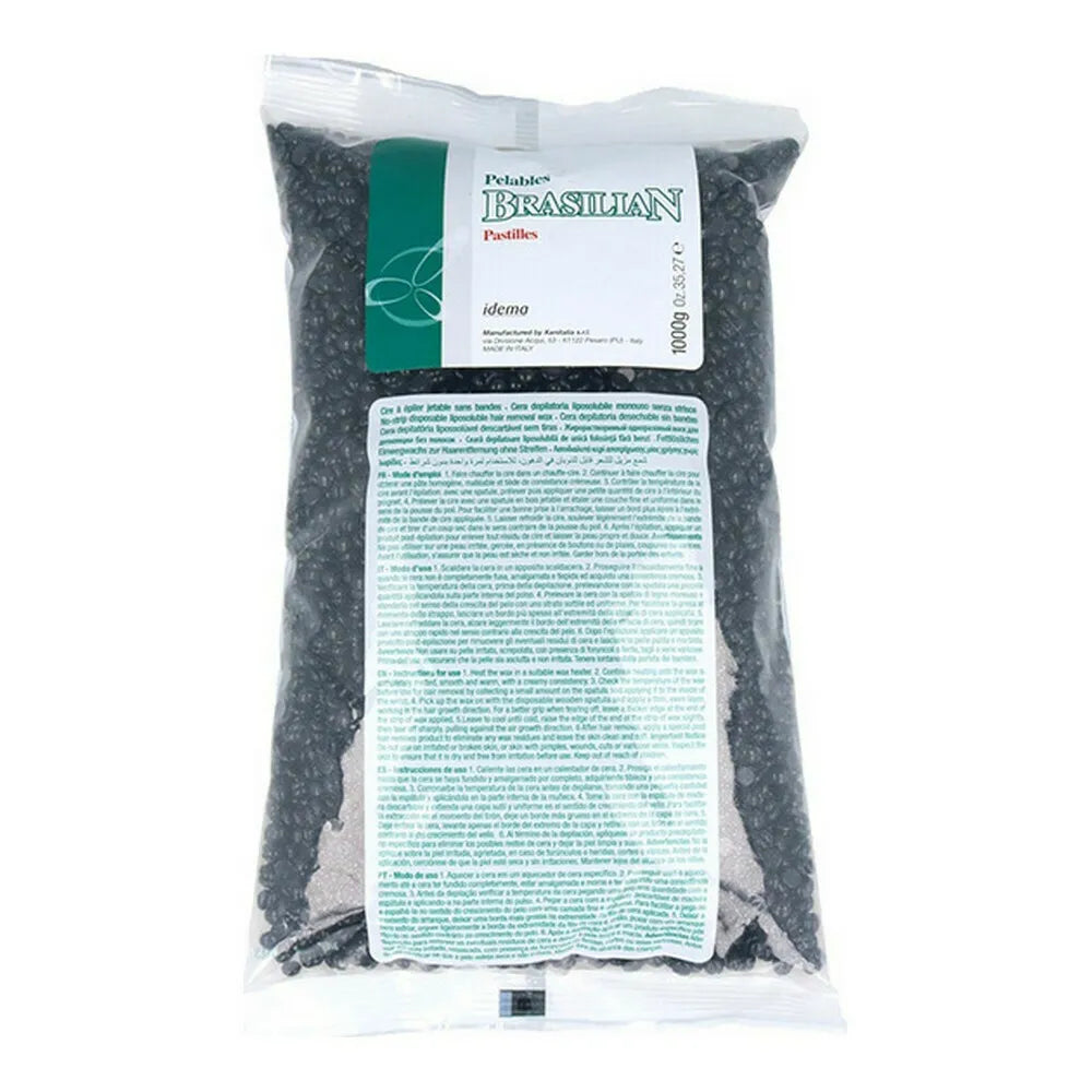 XanitaliaPro schwarze Wachsperlen 1000g Film Wachs für sanfte Ganzkörper Haarentfernung