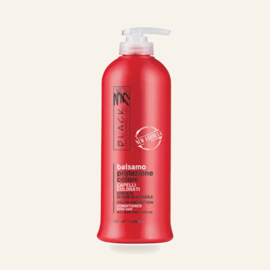 Farbschutz-Conditioner - Produktfoto auf beigem Hintergrund