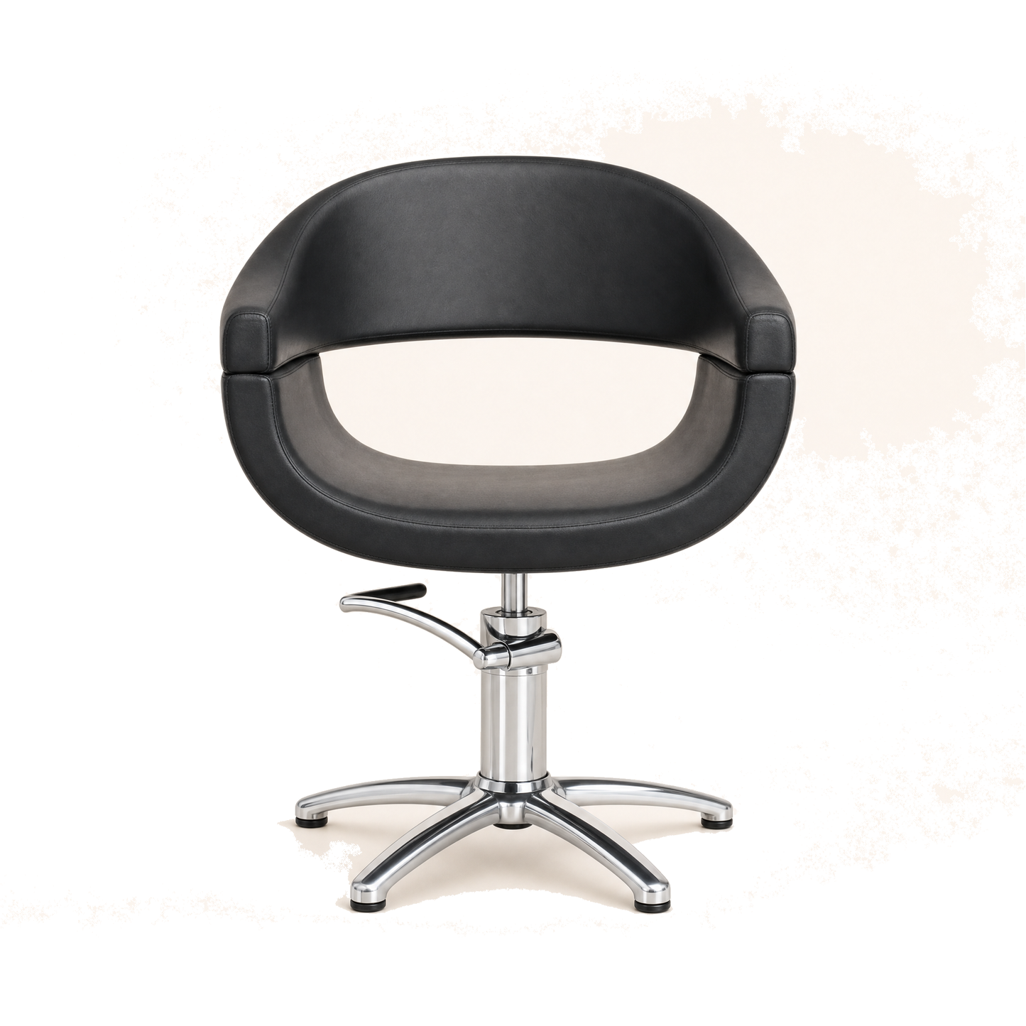 Friseurstuhl Eco-Leder & Chrom Rahmen | Top Salonbedarf - Variantenfoto auf weissem Hintergrund