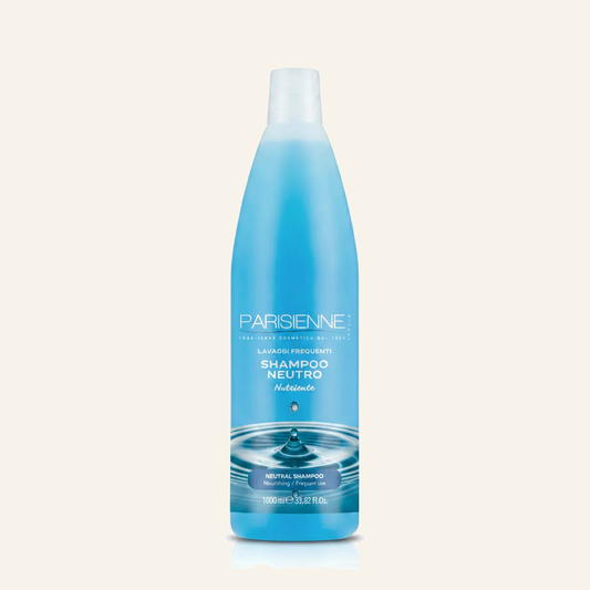 Nährendes Shampoo & pH-Neutral Häufige Anwendung Großgebinde - Produktfoto auf beigem Hintergrund