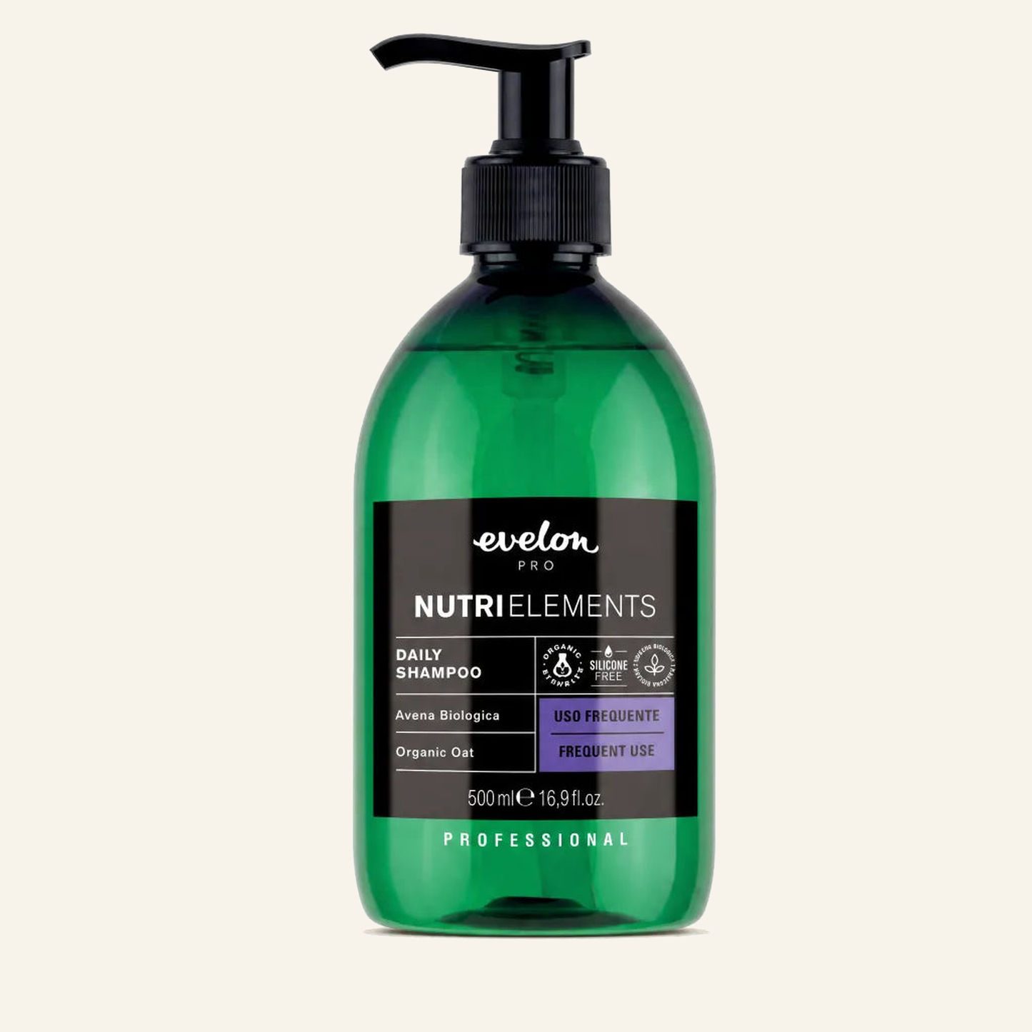 Nährendes Shampoo & Sanfte Reinigung Feines Haar Bio-Hafer - Produktfoto auf beigem Hintergrund