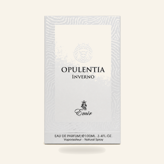 OPULENTIA INVERNO – Eau de Parfum (100 ml) - Produktfoto auf beigem Hintergrund