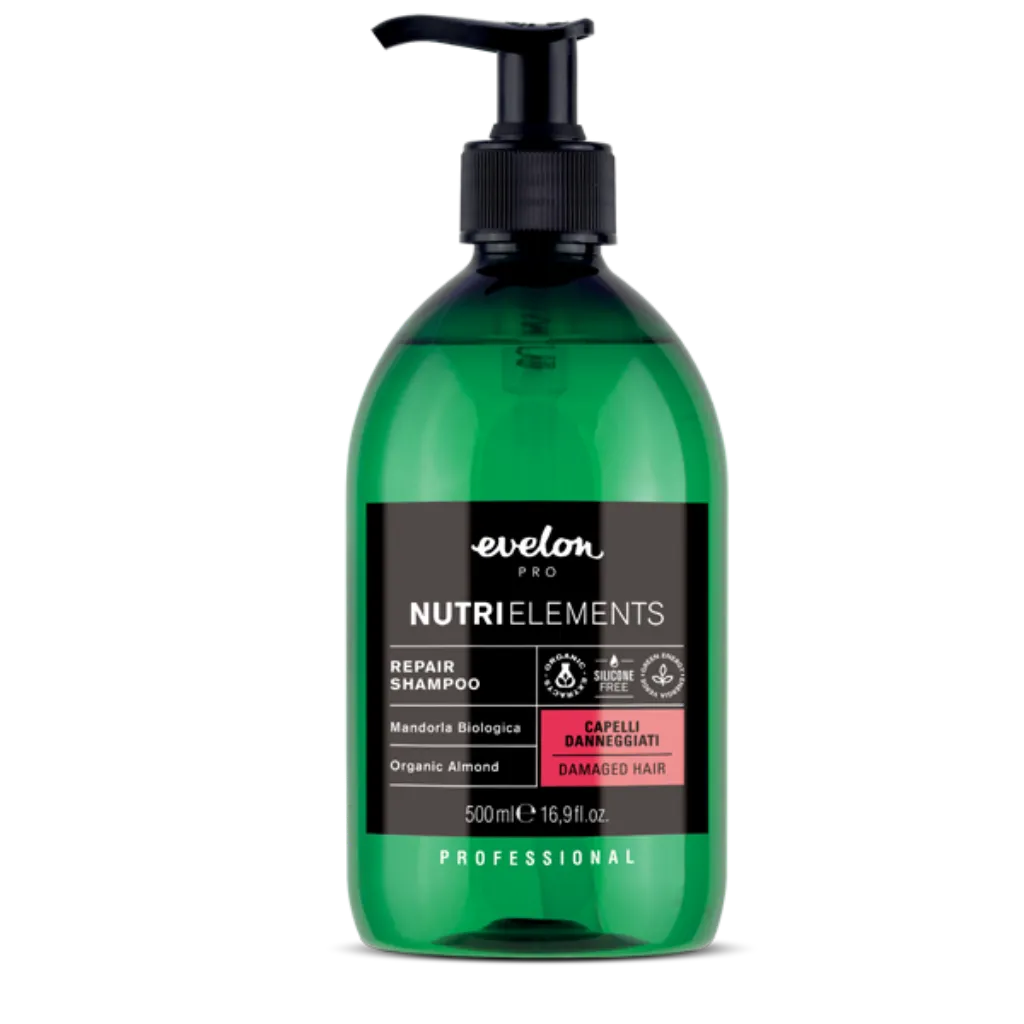 Evelon NUTRI ELEMENTS REPAIR Restrukturierendes Shampoo Bio-Mandel 500ml