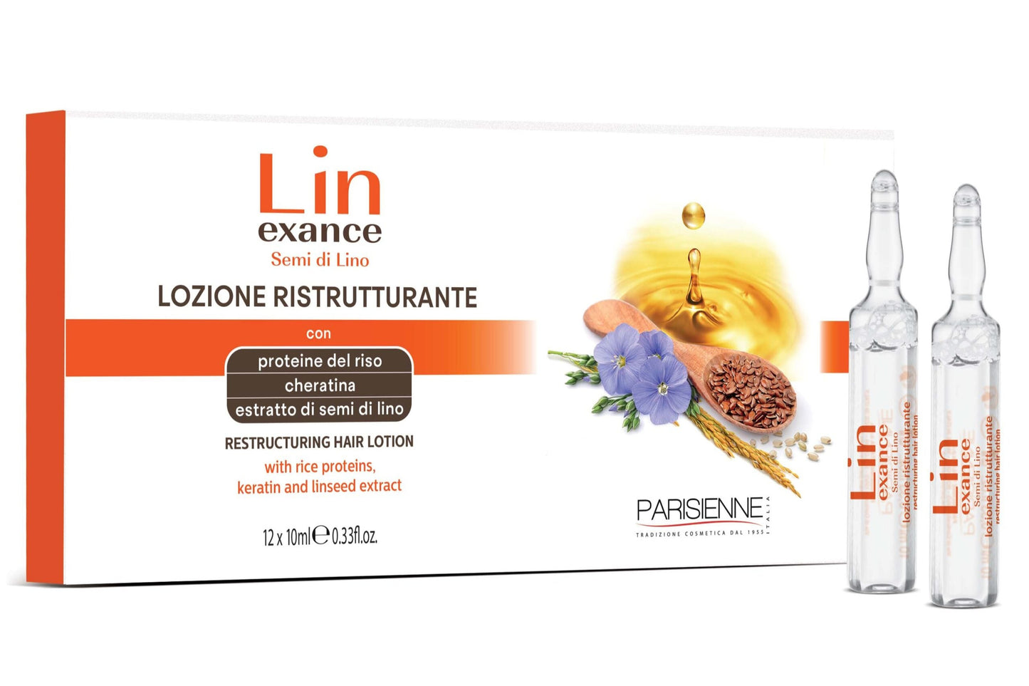 Parisienne Evelon Restructuring Vials 12x10ml Reisprotein Keratin Haarbruch