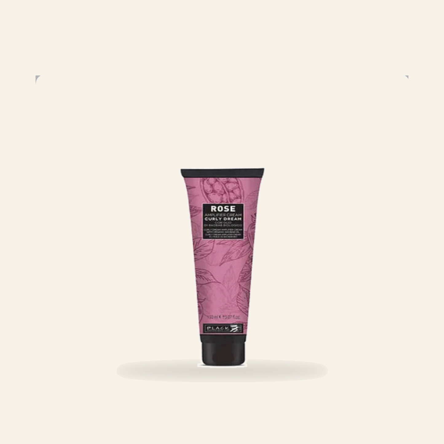 Rose Curly Dream – Modelliercreme mit biologischem Baobab-Öl - Produktfoto auf beigem Hintergrund