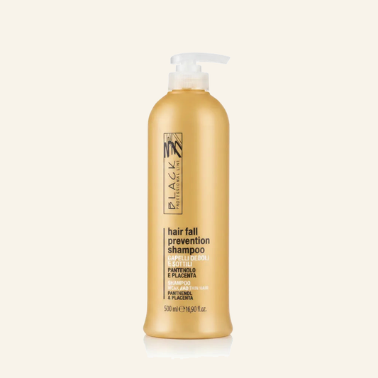 Stärkendes Shampoo & Haarwurzel-Kräftigung kraftloses Haar - Produktfoto auf beigem Hintergrund