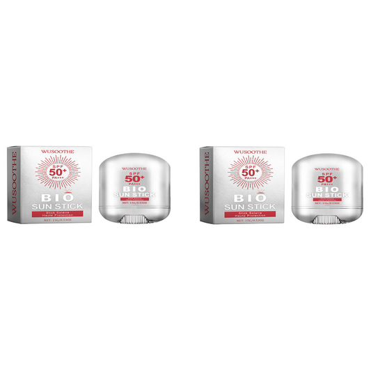 Sonnenschutz Stick SPF 50+ – 15g WUSOOTHE Bio Gesicht & Lippen - Variantenfoto auf weissem Hintergrund