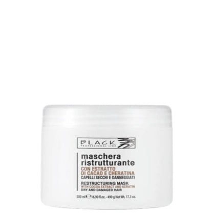 Restrukturierende Maske Kakaoextrakt & Keratin 500ml für trockenes Haar — Produktbild