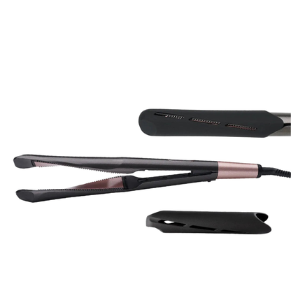 Professioneller 2-in-1 Haarglätter und Kreppeisen für trockenes und nasses Haar - Variantenfoto auf weissem Hintergrund