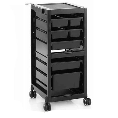 NEW YORK SLIDE BLACK Friseur-Salonwagen mit Schubladen