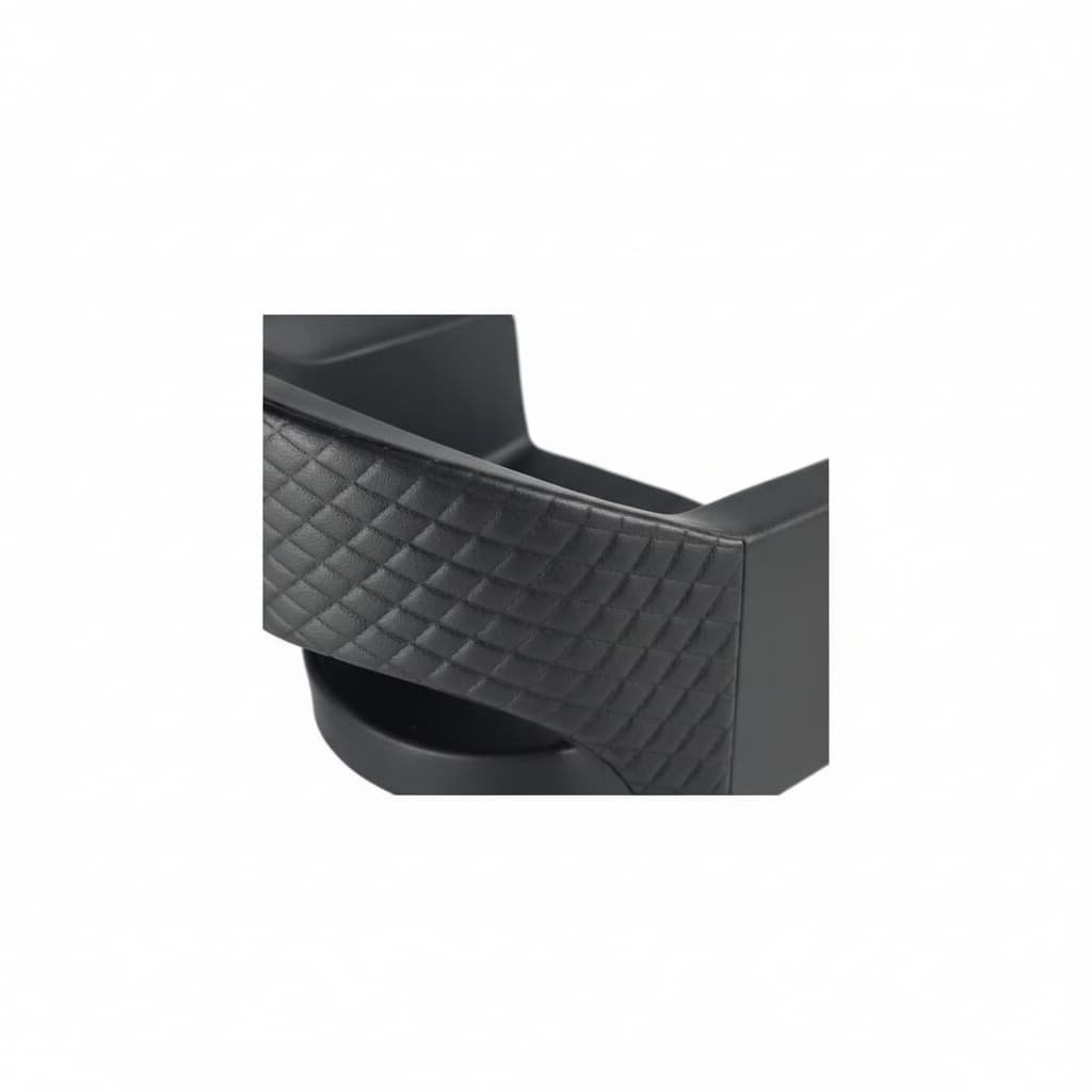 HAIR PARIS NOVEAU Friseursessel mit abgerundeten Ecken, Topstichnähten, Polyurethanschaum-Polsterung und schwarzem Sky Eco-Leder, Design, das Kundenkomfort sichert (Rückansicht)
