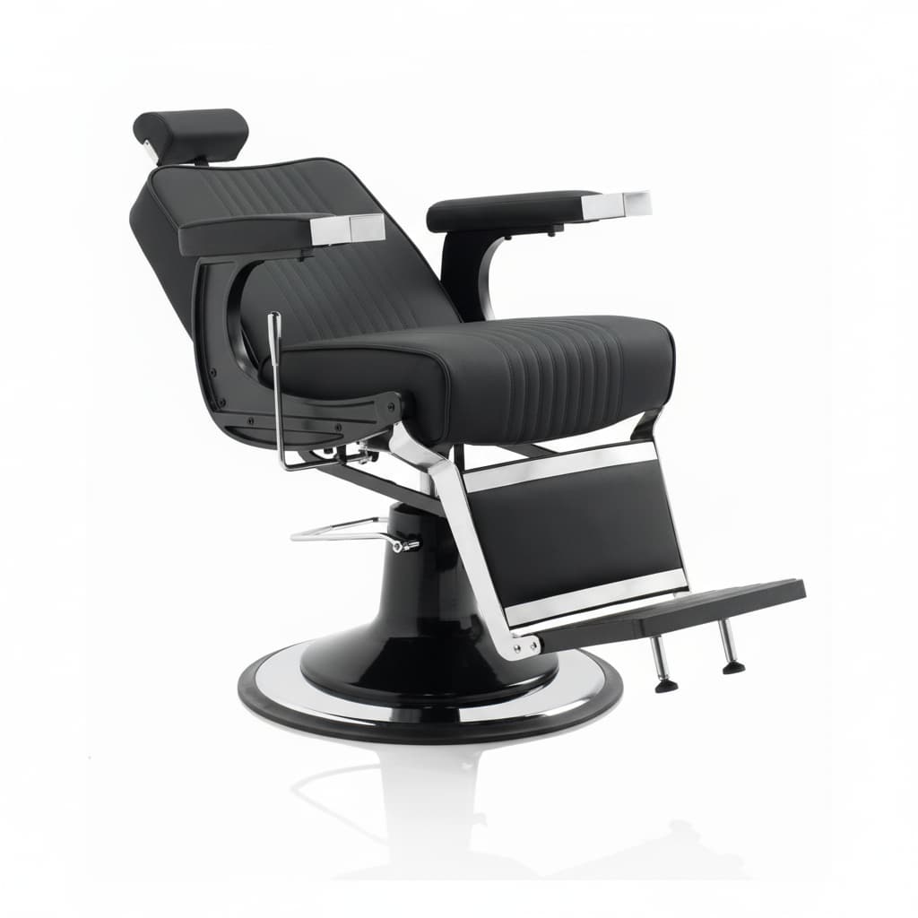 HAIR CORSARO Barbersessel: Luxuriöse Kunstlederpolsterung... mit neigbarer Rückenlehne
