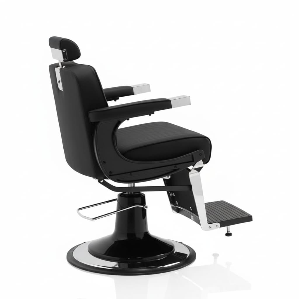 HAIR CORSARO Barbersessel: Luxuriöse Kunstlederpolsterung... (Seitenansicht)

