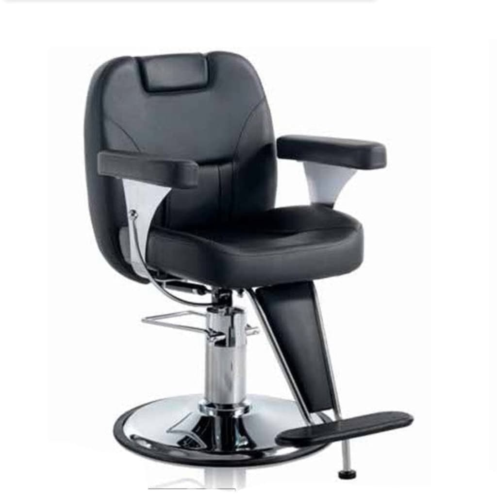 HAIR SIVIGLIA Barbersessel mit Runder Basis und schwarzer Premium Kunstlederpolsterung
