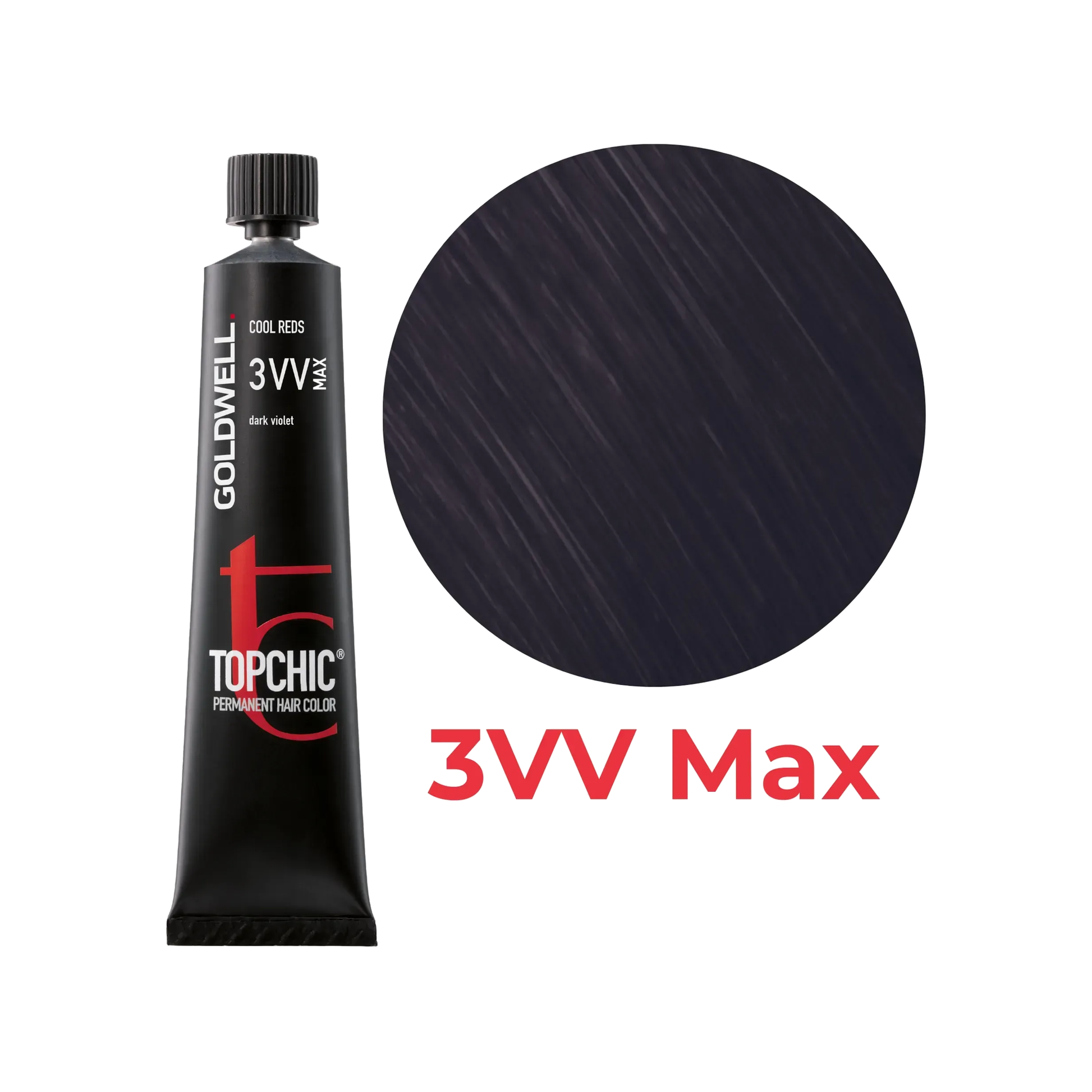Goldwell Topchic Cool Reds MAX dark violet 3VV, 60 ml - Goldwell Profi-Produkt