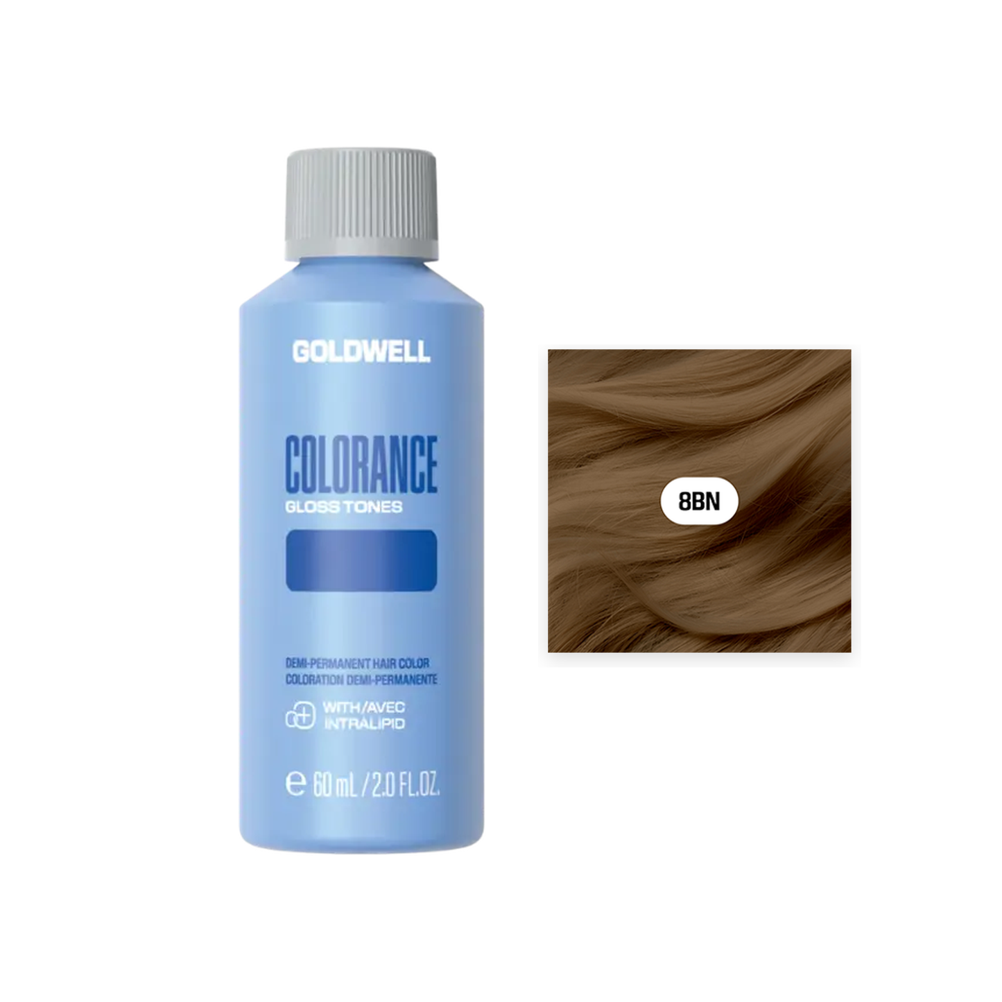 Goldwell Colorance Gloss Tones Warm Erdnussbutter 8BN, 60 ml - Goldwell Profi-Produkt