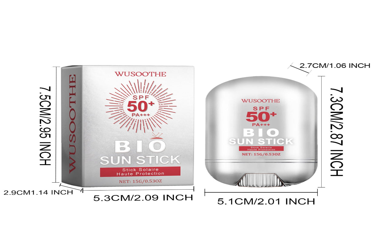 Sonnenschutz Stick SPF 50+ – 15g WUSOOTHE Bio Gesicht & Lippen