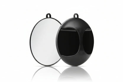 Profi Kabinett Spiegel Rund 29 cm Schwarz