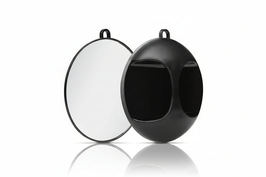 Profi Kabinett Spiegel Rund 29 cm Schwarz
