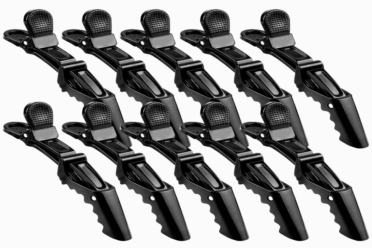 Hair-Clips Schwarz  10cm 10 Stück