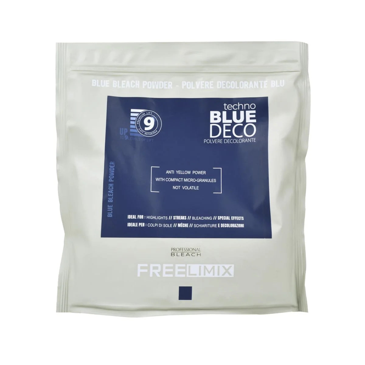 FREELIMIX Blue Bleach 500g Blondierungspulver für Highlights und Strähnchen mit Anti-Gelb-Technologie