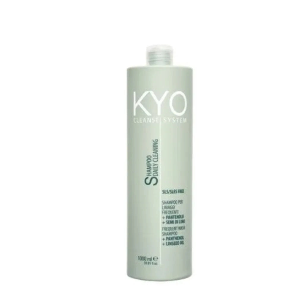 KYO Cleanse System sulfatfreies Shampoo 1000ml mit Panthenol und Leinöl für tägliche Reinigung