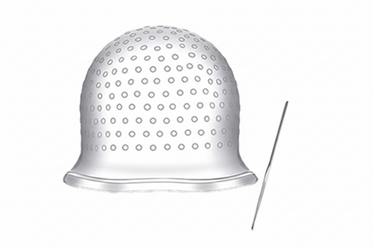 Strähnenhaube Silikon mit Metall Haken