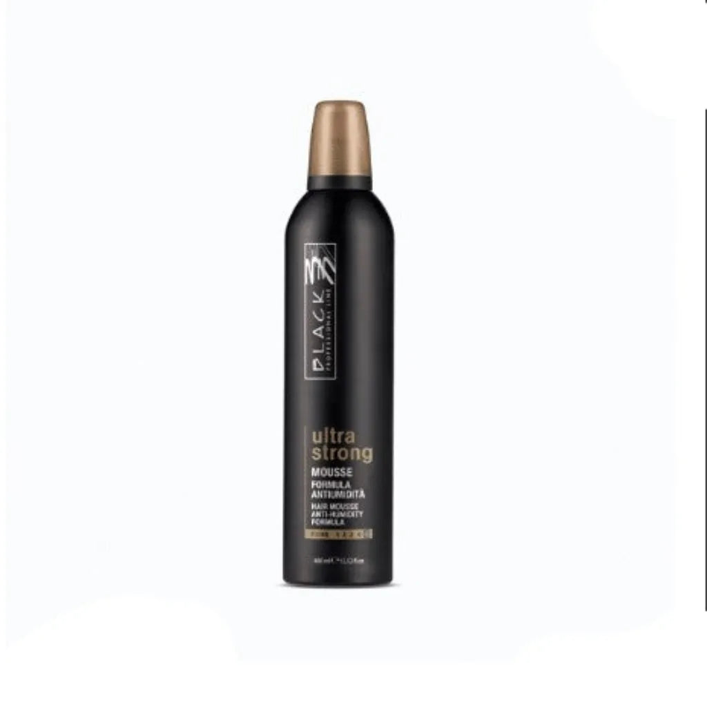 Black Professional Ultra Strong Anti-Humidity Mousse 400ml Styling-Schaum