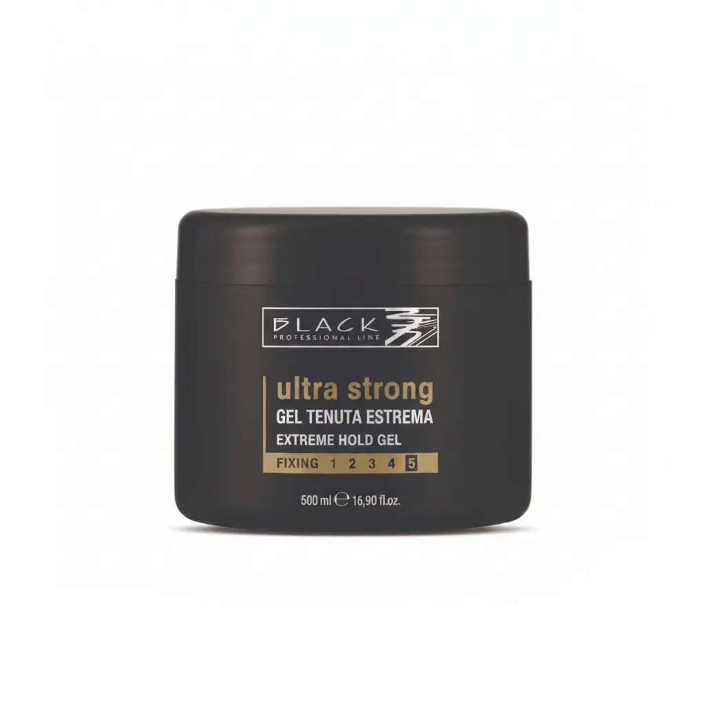 Black Professional Ultra Strong Haargel 500ml Extreme Hold