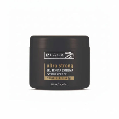 Black Professional Ultra Strong Haargel 500ml Extreme Hold
