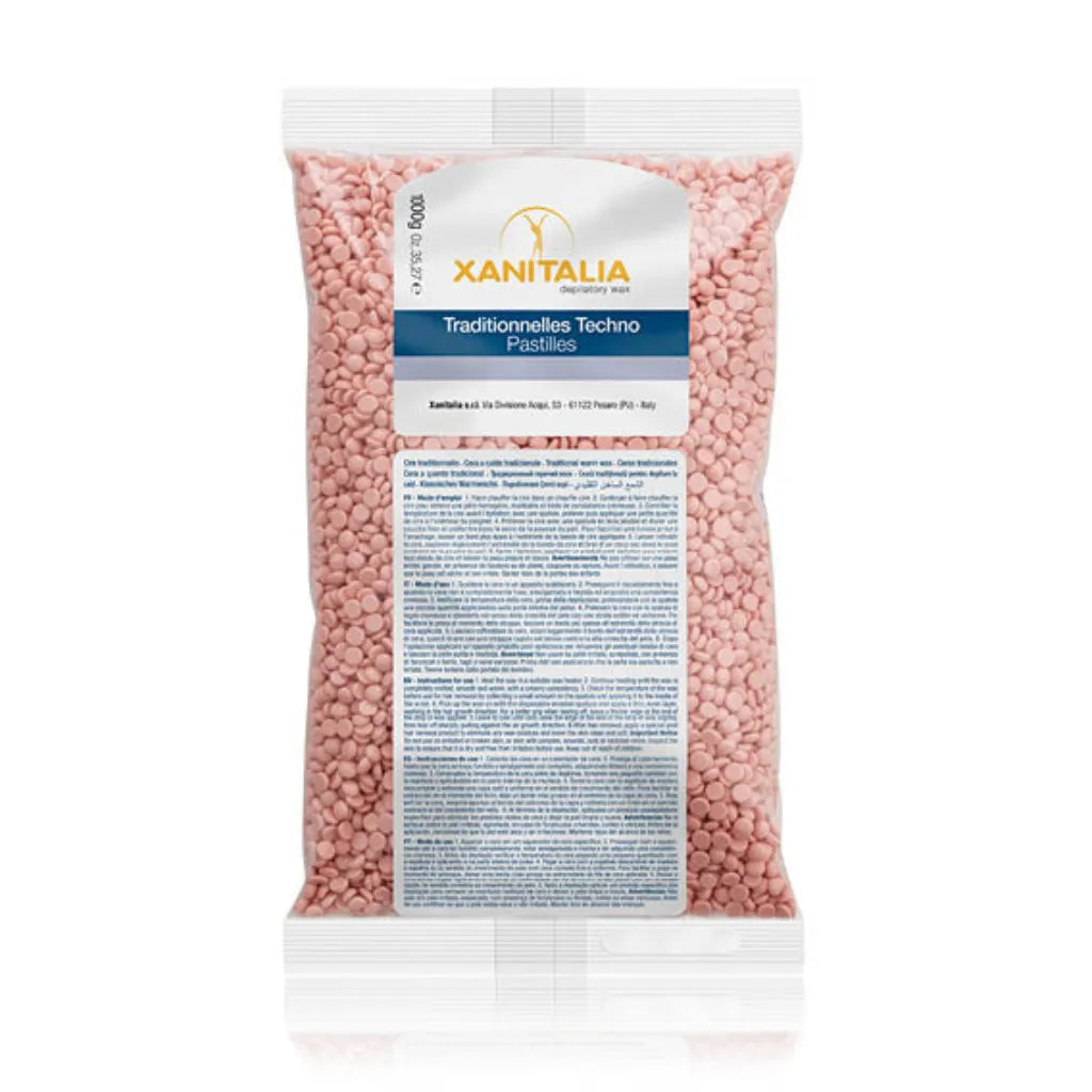 Xanitalia Stripless Hartwachs Pink Titanium für klassische Ganzkörper Haarentfernung im Kosmetikstudio