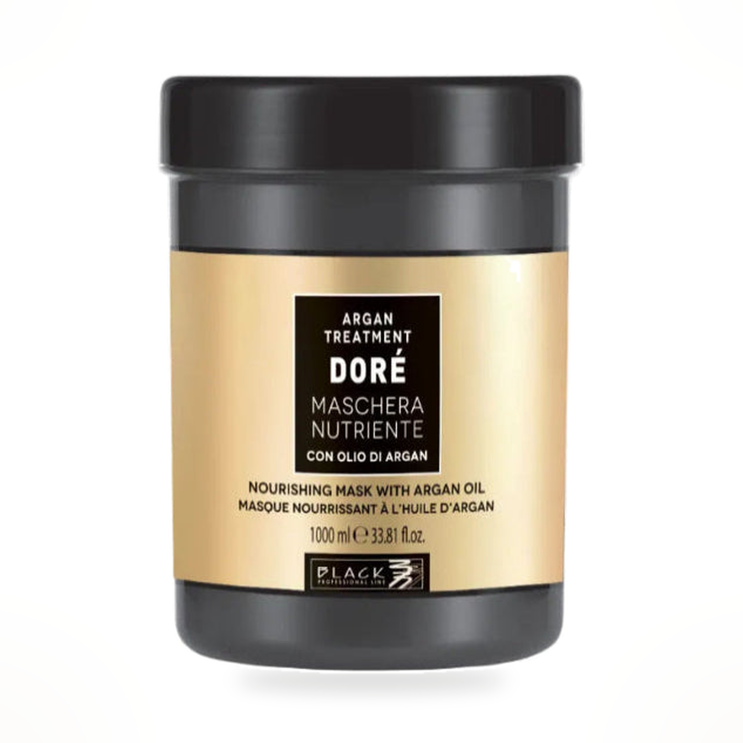 DORÉ Arganöl Haarmaske 1000 ml – Black Professional Line  Professionelle Intensivpflege - Haarpflege
