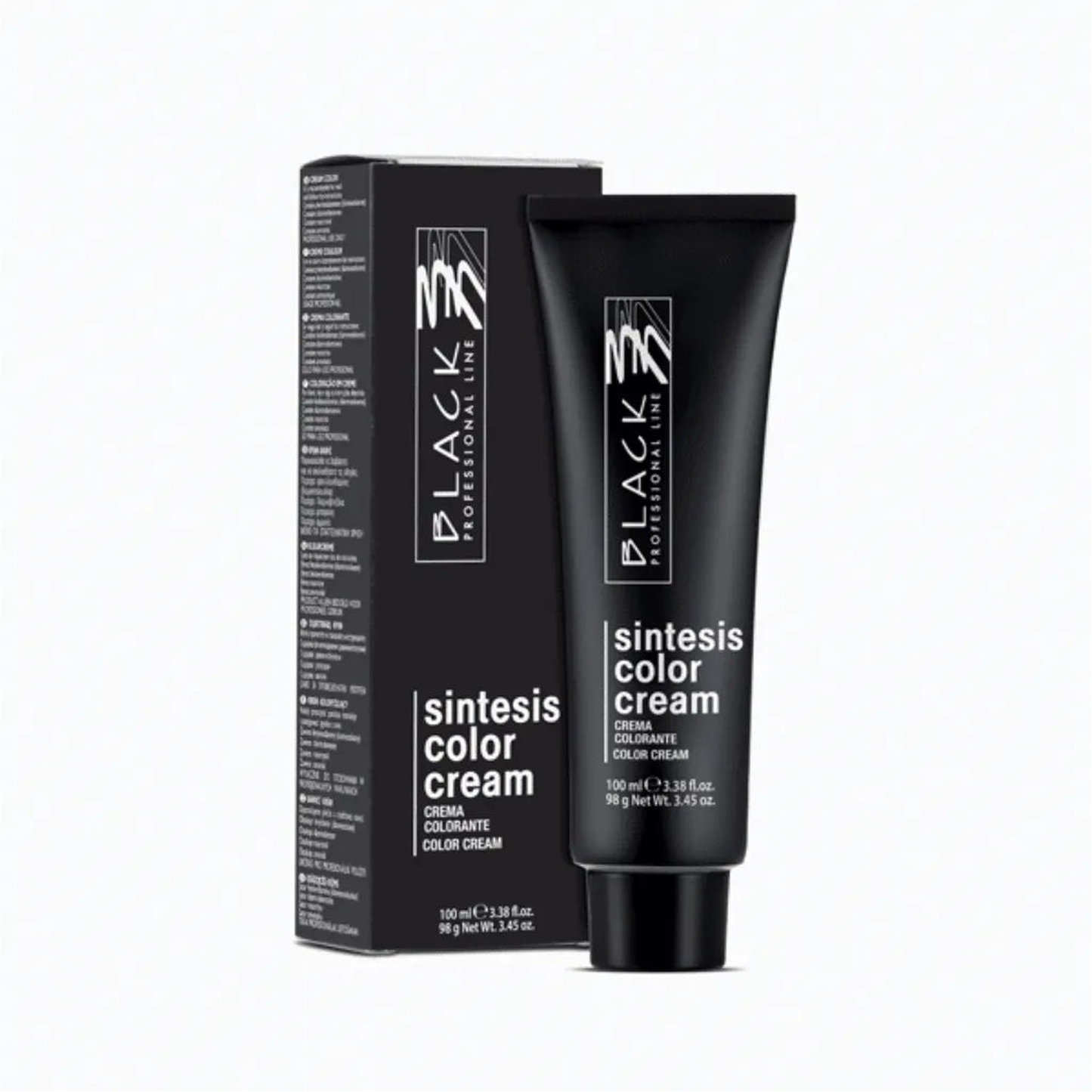 Black Professional Sintesis Color Cream Permanent 100ml - Produktfoto auf weißem Hintergrund