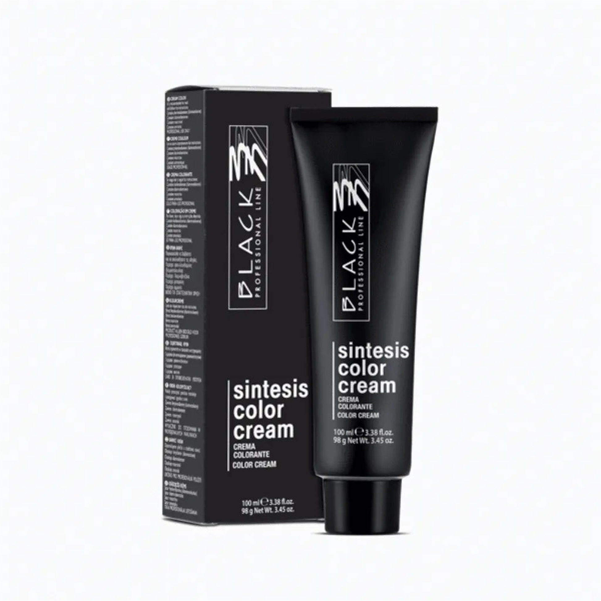 Black Professional Sintesis Color Cream Permanent 100ml - Produktfoto auf weißem Hintergrund