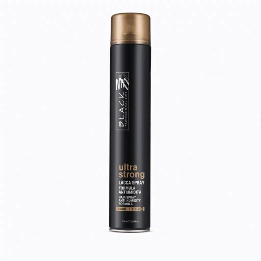 Black Professional Ultra Strong Haarspray 750ml – Anti-Frizz