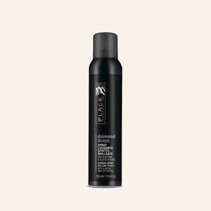 Diamant-Effekt-Glanzspray & Strahlendes Finish Locken 300ml - Produktfoto auf beigem Hintergrund