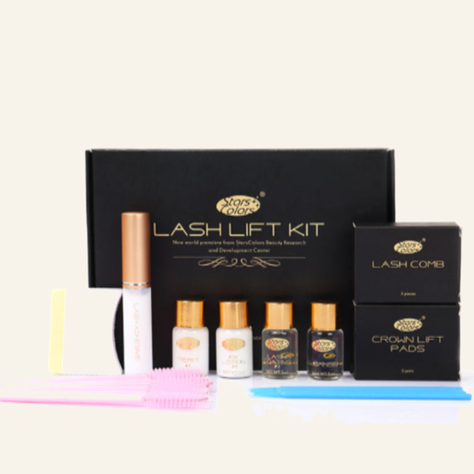 Wimpernlifting-Set (5–8 Minuten) - Produktfoto auf beigem Hintergrund