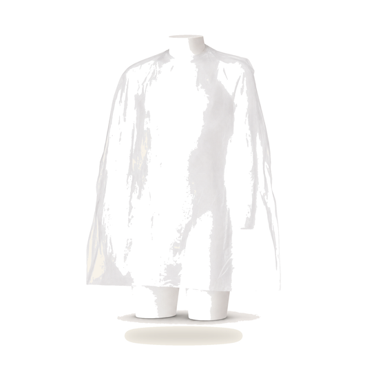 Einweg-Umhänge Transparent Wasserabweisend 85x115 30 Stk - Produktfoto auf weißem Hintergrund