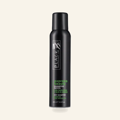 Express Beauty - Trockenshampoo - Produktfoto auf beigem Hintergrund
