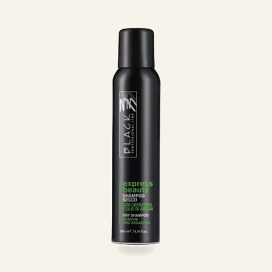 Express Beauty - Trockenshampoo - Produktfoto auf beigem Hintergrund