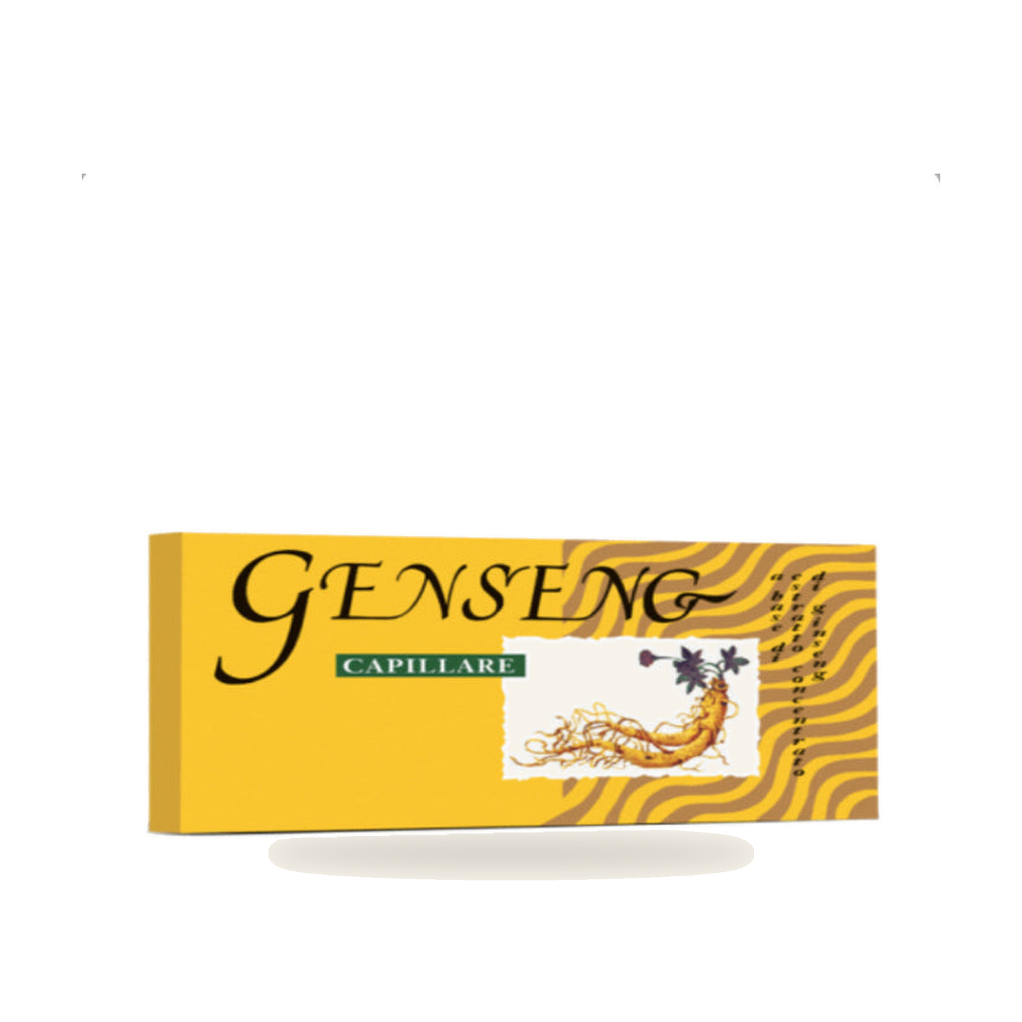 Genseng für trockenes und lebloses Haar - Produktfoto auf weißem Hintergrund