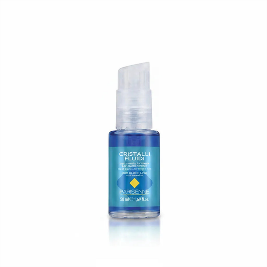 Haarglanz & Leinöl Schutz Blue Liquid Crystals Normales Haar - Produktfoto auf weißem Hintergrund