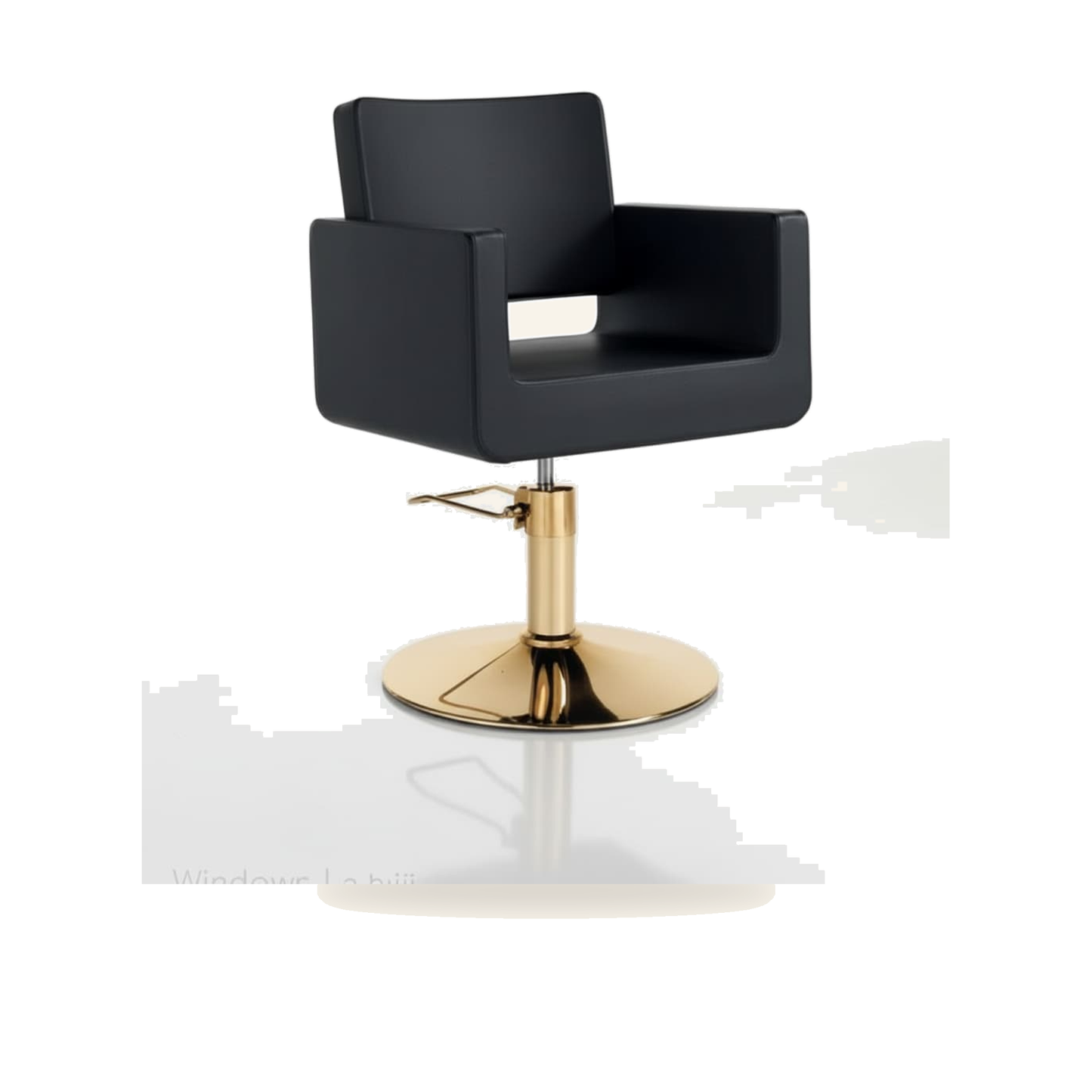 GOLD HAIR KING Friseurstuhl Gold Chrom Eco-Leder - Produktfoto auf weißem Hintergrund