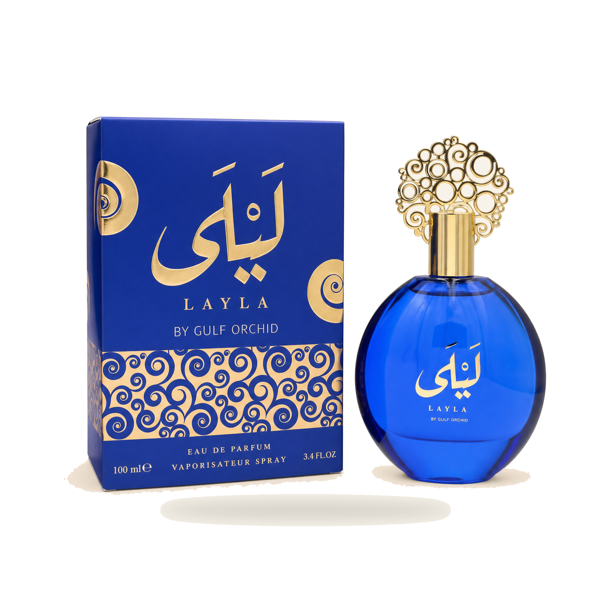 Gulf Orchid LAYLA Unisex EDP 100 ml – Long Lasting - Produktfoto auf weißem Hintergrund