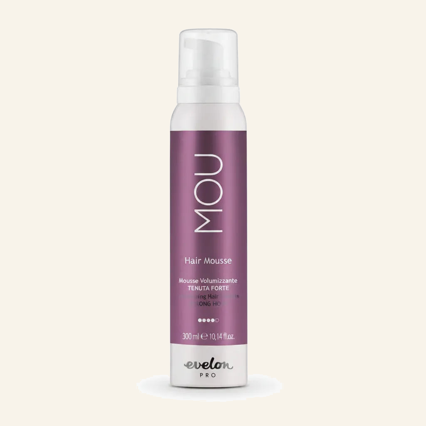 Haarschaum Volumen & Locken-Styling Haarstyling Profi 300ml - Produktfoto auf beigem Hintergrund